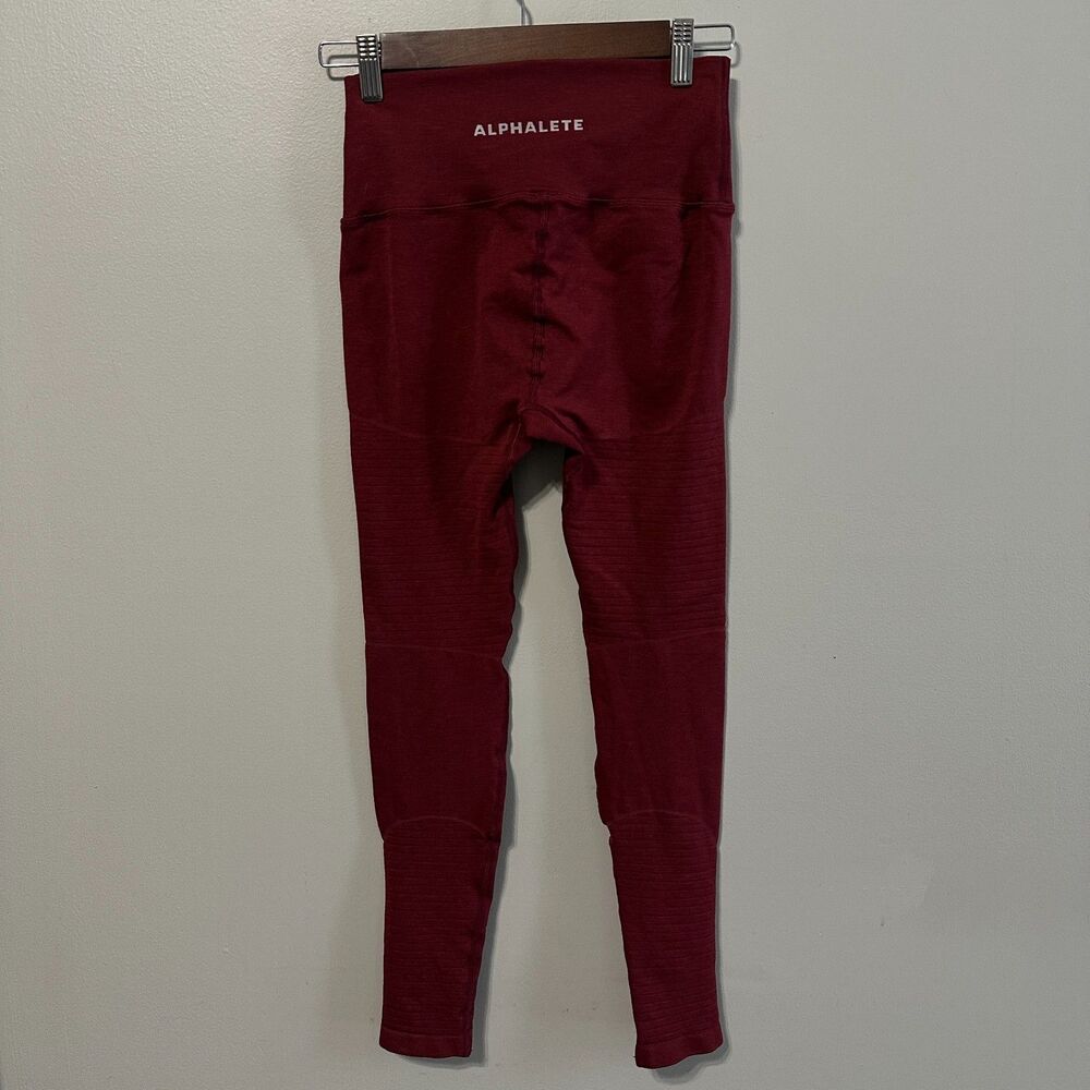 Alphalete OG Revival Leggings Size Medium Bordeaux Red Workout